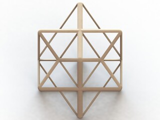 Wireframe Shape First Stellation of The Rhombic Dodecahedron 3D print model - obrazy, fototapety, plakaty