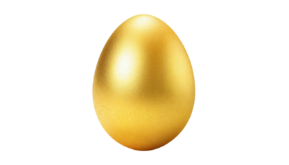 Golden egg isolated on transparent background