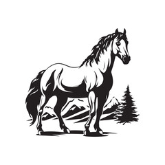 Obraz na płótnie Canvas Horse Image Vector, Illustration Of a Horse