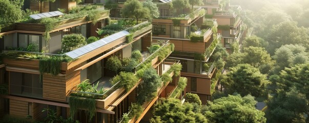 housing sustainability ,net zero carbon negative forest nature Biodiversity Diversity ,Generative AI - obrazy, fototapety, plakaty