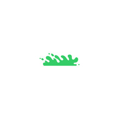 green splash slime vector set set