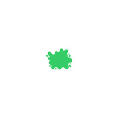 green splash slime vector set set