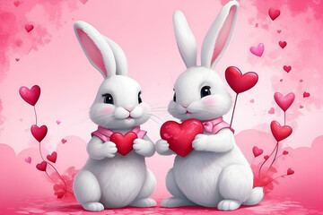 Valentine Romantic Cute Abstract Wallpaper Background
