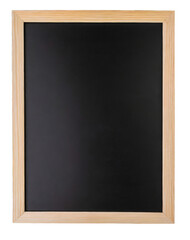 Vertical blank blackboard - isolated on transparent background