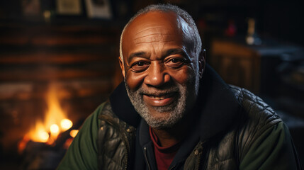 Portrait of african senior man