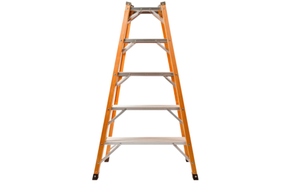 Versatile Utility Ladder Excellence On a White or Clear Surface PNG Transparent Background.