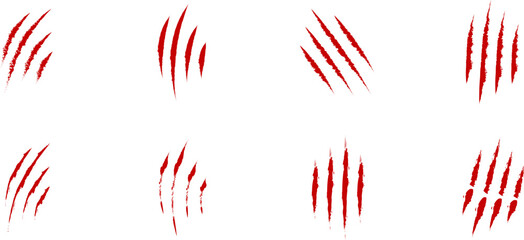 Animal Claw scratches icon. Claws silhouette, vector