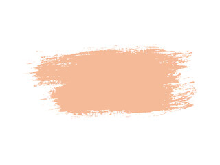 Color of the Year 2024 peach fuzz sample Vector paint brush spot Hand painted trendy color background Ink scribble dab clipart