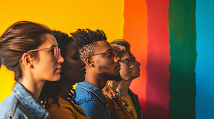 Ethnic and cultural diversity among people, concept of acceptance and inclusion, and togetherness