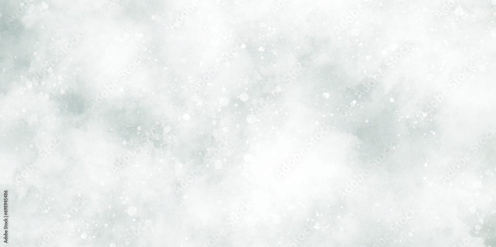 Wall mural snowflake and silver glittering bokeh background with particles, abstract bokeh glitter background o