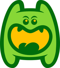 funny green monster