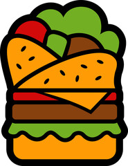 sandwich with cheese and vegetables