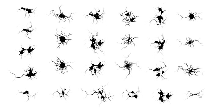 set abstract broken surface crack element design
