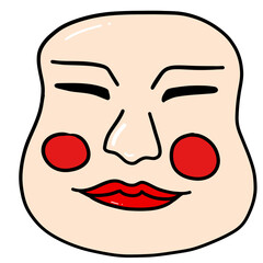 Smiling face mask for Chinese New Year