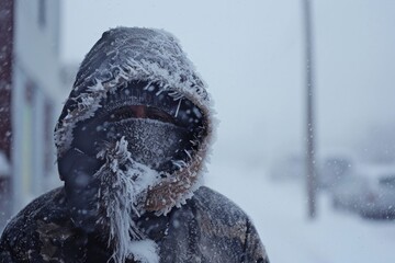 Extreme cold weather concept background 