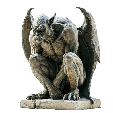 Gargoyle Statue Isolated