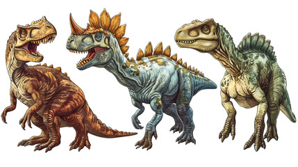 Set of Dinosaurs Illustration
