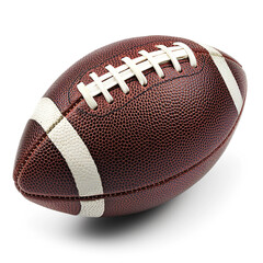 American Football Ball on White Background - Sports Equipment