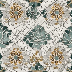 seamless background with flowers