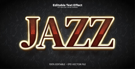 Jazz editable text effect in Music modern trend style
