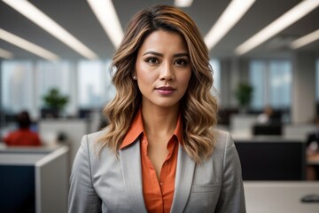 Fototapeta premium portrait business woman. casual business woman