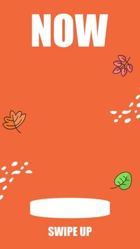 video template , animation footage pastel collor order now and swipe up , social media story post	