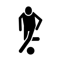 Fototapeta premium soccer player vector icon 