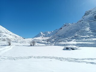 Snow in the Himalayas