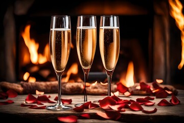 glasses of champagne