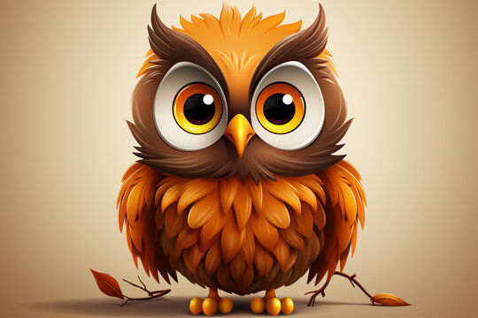 vector happy owl cartoon