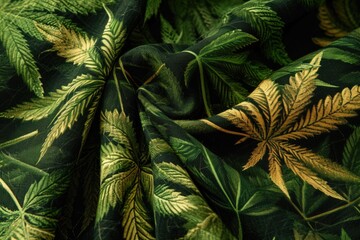 Marijuana fabric background