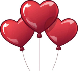 red heart shaped balloons