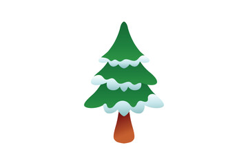 Spruce Tree with Snow Christmas Sticker
