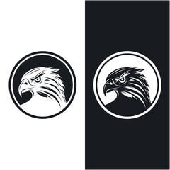 Simple falcon vector logo design, logo suitable for sport team, media company, and secure agency