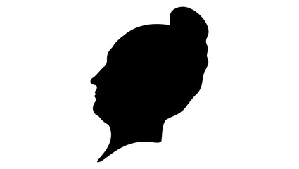 Marguerite Gardiner, Countess of Blessington, black isolated silhouette