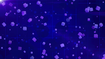 beautiful blue digital futuristic glitter shiny particle rain motion light luminance illustration night background, artistic space bokeh speed matrix magic effect background.