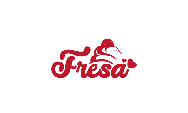 Fresa typography for Icecream business.