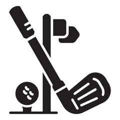 Golf glyph icon