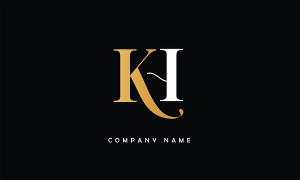KH, HK, K, H Abstract Letters Logo Monogram