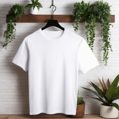 T-shirt design, blank white shirt, front isolated. Mock up template for design print.