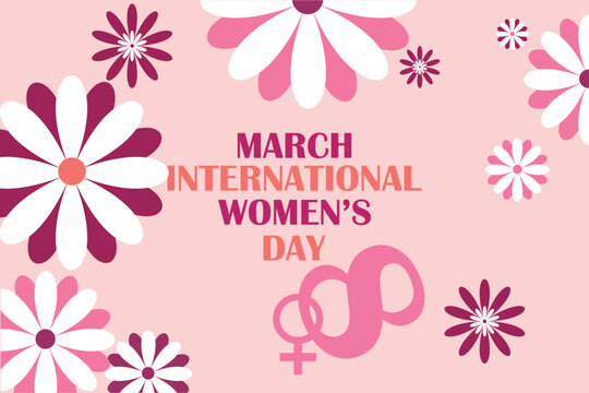  8 March, women's Day greeting card and Happy Women's Day banner design, placard, card, and poster design template with text inscription and standard color, International Women's Day celebration,
