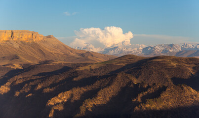 Naklejka premium Panoramic view of the Caucasus mountains