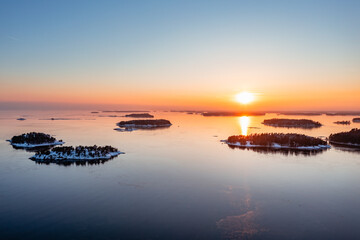 sunset over the sea