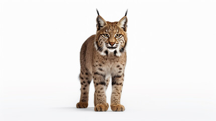 A lynx on a white background