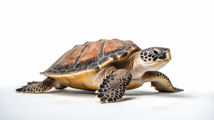 Obraz premium A water turtle on a white background