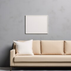 mock up poster frames in Living room wall poster mockup modern interior background