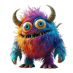Colorful Monster Isolated