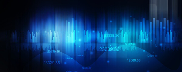 2d rendering Stock market online business concept. business Graph 