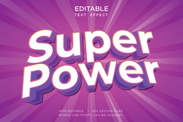 Super Power Editable Text Effect, Vivid 3D Comic Style