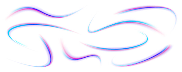 Title	
Big set of light neon lines in the form of swirl and spirals. Sports light lines with neon effect in hay red and pink. Vector glitter light fire flare trace.	